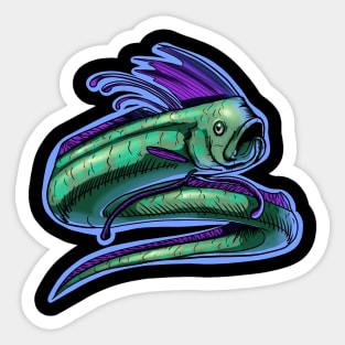 Regalecidae Rad design sea serpent dragon color variant C Sticker